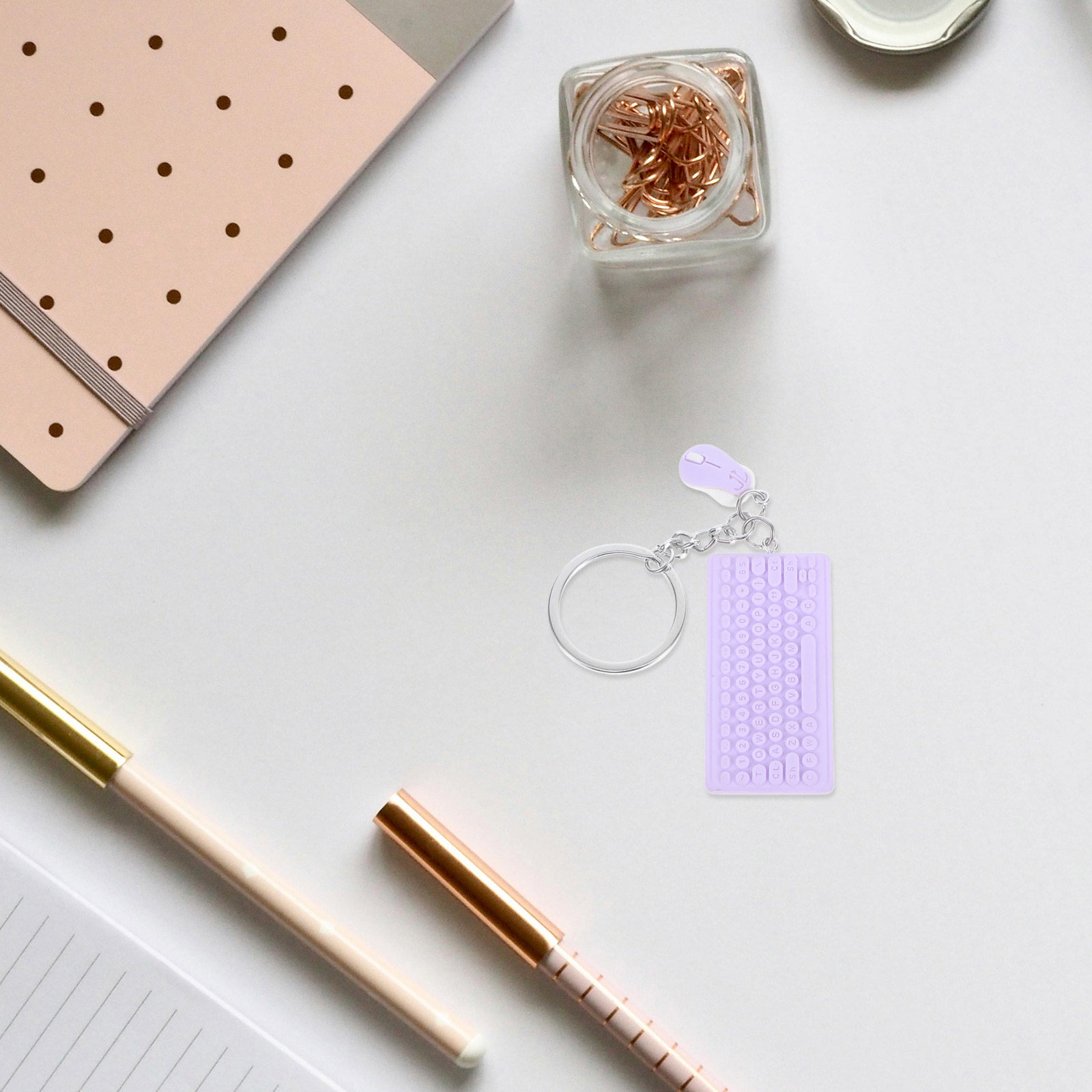 Tech Accessories Key - Mini Keyboard Mouse Keychain Cute Tech