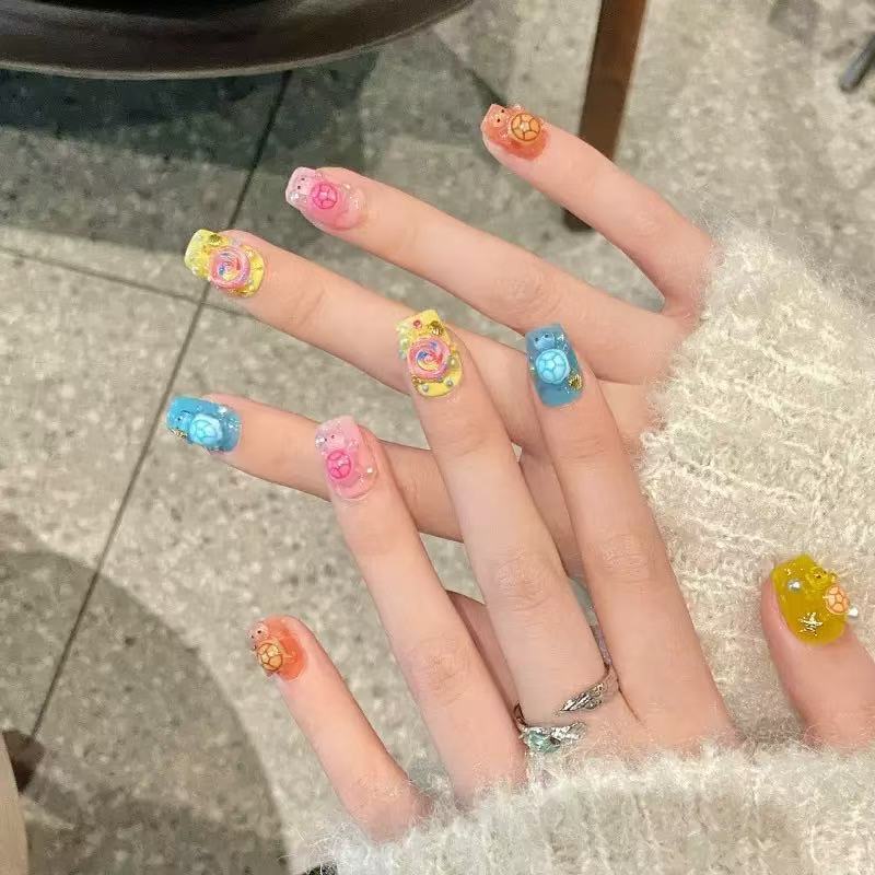 100 Mini Colorful Turtle Resin - Nail Tech Accessories 评论和价格