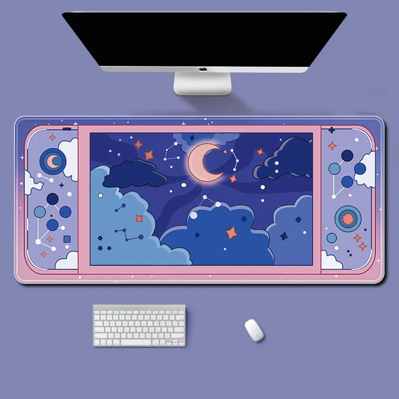 Moon and Stars Large Desk Mat  - Tech Table Accessories 评论和价格