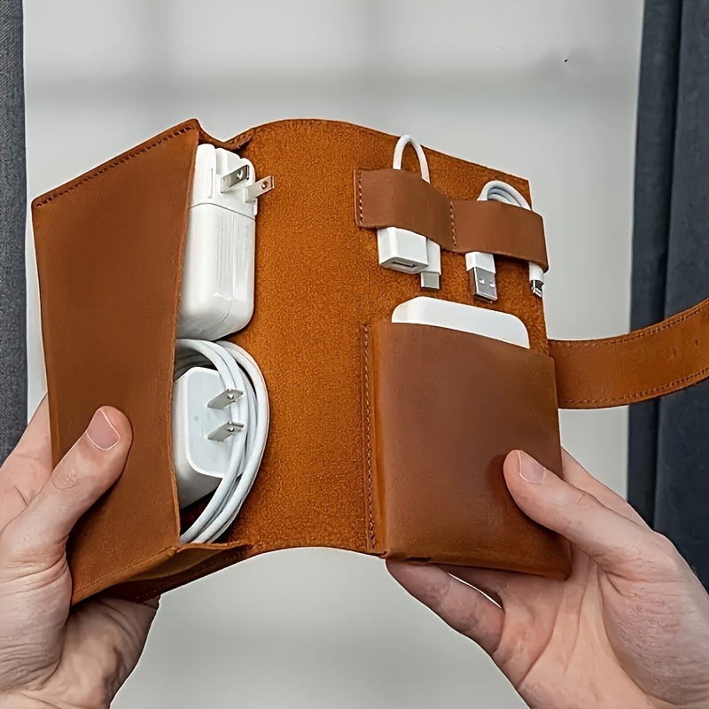 1pc PU Leather Multi-Compartme - Tech Accessories Designer 评论和价格