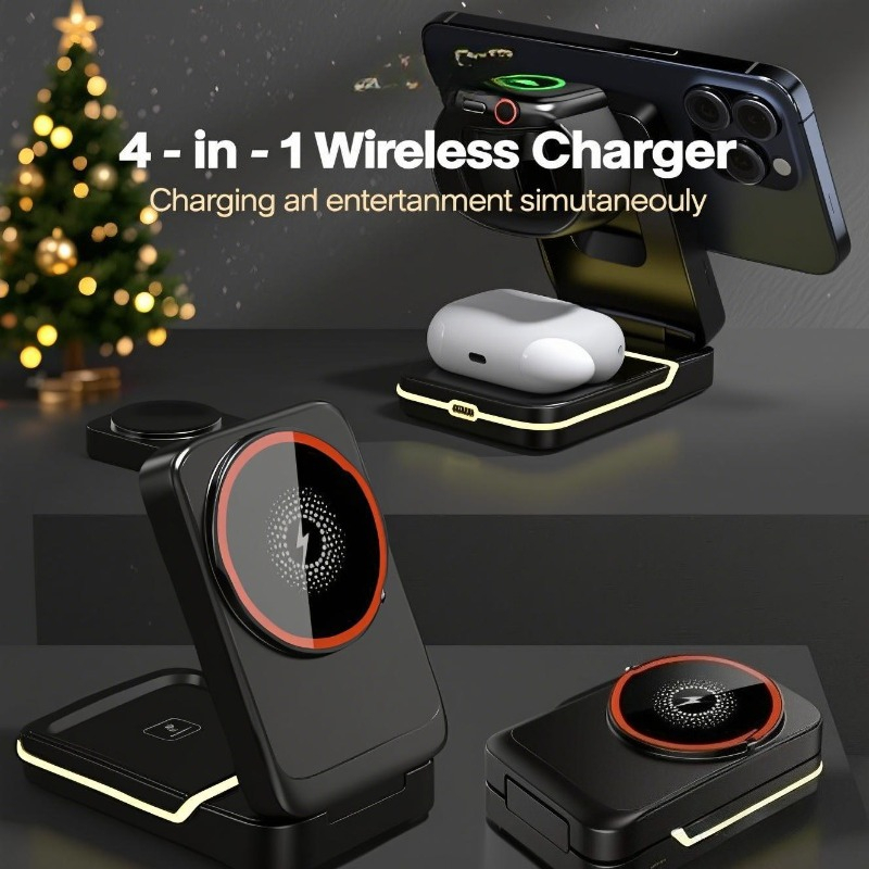 3 in 1 Magnetic Foldable Trave - Wireless Charger 3 In 1 评论和价格
