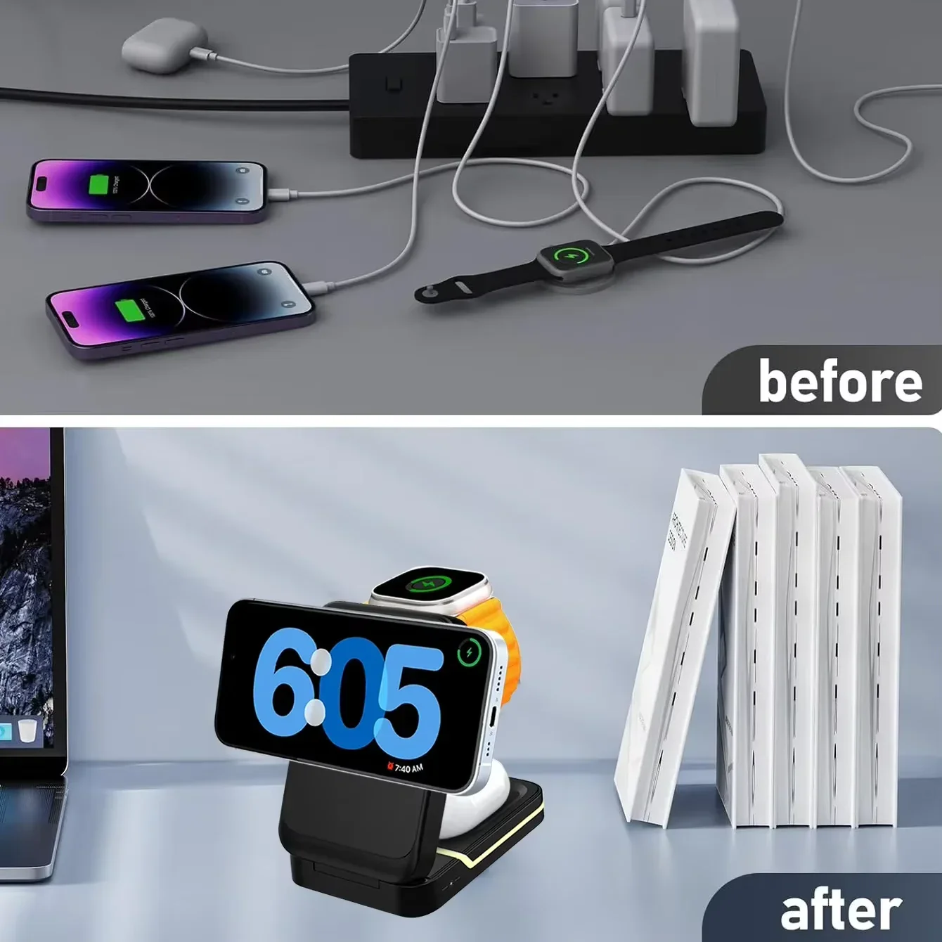 3 in 1 Magnetic Foldable Trave - Wireless Charger 3 In 1 评论和价格