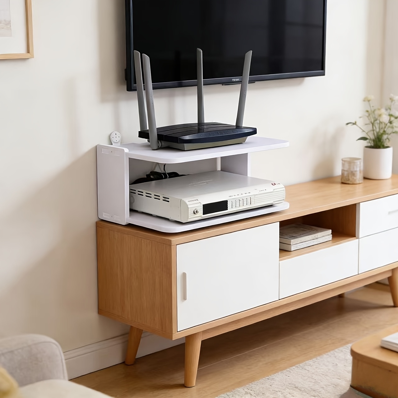 Wall-Mounted Router & Cable Or - Tech Table Accessories 评论和价格